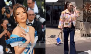 Tạm biệt thảm đỏ LHP Cannes, Lý Nhã Kỳ thoải mái dạo phố với set đồ sành điệu