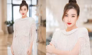 Hoa hậu Đỗ Mỹ Linh xinh đẹp như nàng công chúa tuyết trong thiết kế dạ hội lộng lẫy