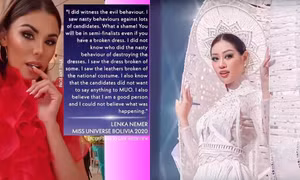 Hoa hậu Bolivia tiết lộ có 2 thí sinh bị chơi xấu ở Miss Universe, trong đó có Khánh Vân?