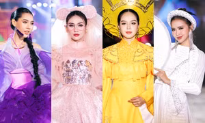 Dàn hậu đình đám đọ sắc trong show diễn đầu năm: Hoa hậu Thanh Thủy đầy quyền lực