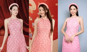 Mặc "đụng hàng" Thùy Tiên, Hòa Minzy khôn khéo đổi dáng áo dài để hợp với chiều cao