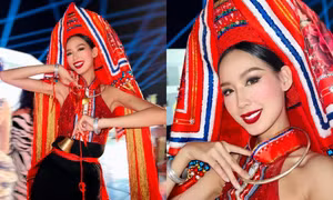 Miss Intercontinental 2022: Á hậu Bảo Ngọc có màn xử lý sự cố thông minh với Trang phục dân tộc 