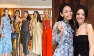 Hoa hậu Mai Phương nỗ lực thể hiện bản thân, khoe sắc bên Miss World Vanessa Ponce