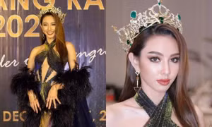 Mặc thiết kế dạ hội cắt xẻ hiểm hóc, Hoa hậu Thùy Tiên khoe màn hất váy “đỉnh của chóp”