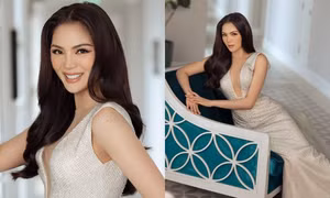 Người đẹp Vân Anh khoe sắc vóc quyến rũ trong phần thi Trang phục Dạ hội ở Miss Earth 2021