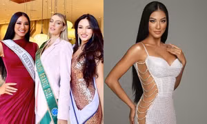 Á hậu Kim Duyên mặc thiết kế táo bạo trong buổi ghi hình đầu tiên cho Miss Universe 2021