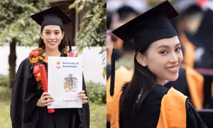 Hoa hậu Tiểu Vy khoe nhan sắc xinh đẹp trong ngày nhận bằng tốt nghiệp đại học