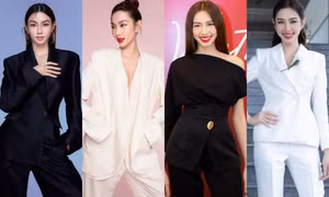 Diện suit đẹp như Hoa hậu Thùy Tiên: Chỉ 2 gam màu cơ bản vẫn dễ dàng chiếm trọn spotlight