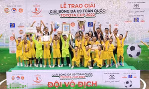 SLNA bảo vệ thành công chức vô địch giải U9 toàn quốc Toyota cup 2022