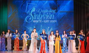 Nữ sinh khoa Luật đăng quang 'Duyên dáng sinh viên Kinh tế - Luật' 2024