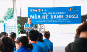 Trường ĐH Bình Dương ra quân chiến dịch sinh viên tình nguyện 'Mùa Hè Xanh'