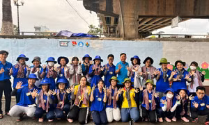 ‘Màu áo xanh’ tình nguyện trường ĐH Sư phạm TP. HCM đến với bà con Long An