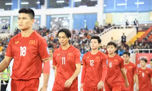 Tuấn Hải (số 18), Tuấn Anh (11) và Phan Tuấn Tài (12) là những ứng viên cho giải thưởng Quả bóng Vàng 2023. Ảnh: Như Ý