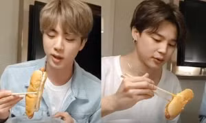 Hãy cho BTS một đôi đũa, BTS có thể gắp cả thế giới để ăn: Đến bánh kem còn gắp được mà!