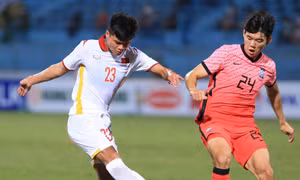 U23 Việt Nam tối qua thắng U20 Hàn Quốc 1-0 Ảnh: Trí Công
