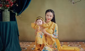 Gần đến Tết, loạt ảnh áo dài của Salim và con gái Pam Yêu Ơi lại gây sốt