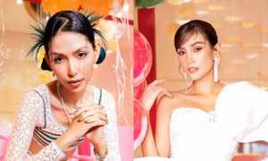 TyhD Thùy Dương đọ dáng bên siêu mẫu Võ Hoàng Yến với phong cách hoàn toàn đối lập
