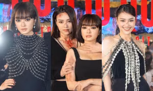 Ninh Dương Lan Ngọc, Kaity Nguyễn xuất hiện với tạo hình bầm dập, đối đầu trên thảm đỏ