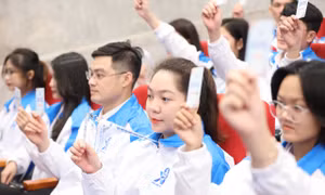 Toàn cảnh phiên khai mạc Đại hội đại biểu toàn quốc Hội Sinh viên Việt Nam lần thứ XI
