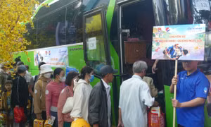 Tặng 4.230 vé xe đưa sinh viên, công nhân, lao động về quê đón Tết