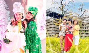 Là tình địch trong "11 Tháng 5 Ngày", hai chị đẹp lại thân thiết không rời ở Táo Quân 2022