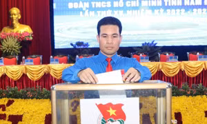 Anh Triệu Văn Thái tái đắc cử Bí thư Tỉnh Đoàn Nam Định khóa XV