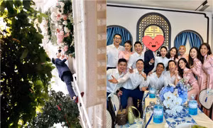 Chú rể của Minh Hằng phải leo thang gặp cô dâu, Lương Mạnh Hải dậy từ 5h sáng đi làm phù rể