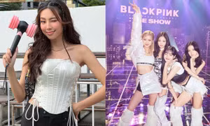 Hoa hậu Thùy Tiên làm "thành viên thứ 5" của BLACKPINK, có khoảnh khắc khiến netizen cười té ghế