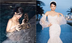 Tiệc đêm đám cưới Minh Hằng: Sao Việt đồng loạt bật "chế độ bay lên", Đông Nhi bị ném xuống hồ bơi