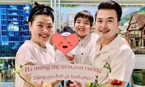 "Tiên đẹp xinh" Lê Khánh công khai diện mạo con thứ hai, Lê Phương hào hứng đoán tên