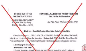 Giả mạo con dấu và chữ ký lãnh đạo Bộ GD&ĐT lừa đảo học bổng Đại học Bách khoa