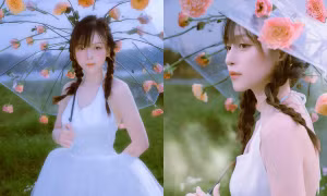 Nàng mẫu 2K3 trong bộ ảnh thơ mộng, ngọt ngào giữa vườn hoa