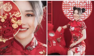 Mê mẩn với sắc đỏ trong bộ ảnh Trung Thu của 'ngọc nữ' Hà Tĩnh – Anh Thư