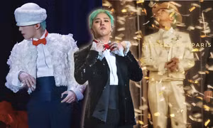 Bóc đồ G-Dragon trong đêm nhạc ở Paris: Tuxedo lịch lãm, tóc xanh tựa Joker