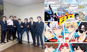 Tạo hình nhân vật trong truyện tranh mới về BTS khiến fan hoang mang: "BTS đây hả?"