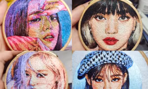 Gen Z tạo hình tranh thêu tay nhóm nhạc BLACKPINK, nhân vật hoạt hình Ghibli đẹp ngỡ ngàng