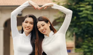 Khi các 'nàng Hậu' chào mừng năm học mới, chỉ diện áo dài trắng cũng khiến cộng đồng mạng 'xôn xao'