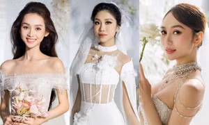 Netizen bất ngờ trước loạt ảnh ba ‘nàng Hậu’ Việt diện váy cưới, có phải showbiz thêm tin vui?