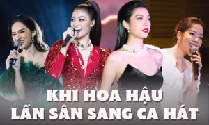 Khi nàng hậu "cầm mic": Thúy Vân ra MV "khịa" cuộc thi hoa hậu, Nam Em hát live cực ngọt