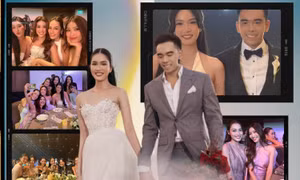 "Tinh hoa hội tụ" tại đám cưới Á hậu Phương Anh: Thùy Tiên, Hoàng Phương đẹp rạng rỡ