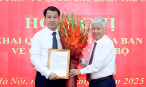 Anh Ngô Văn Cương được điều động, chỉ định làm Phó Bí thư chuyên trách Đảng ủy MTTQ, các đoàn thể Trung ương