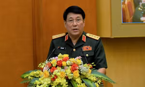Đại tướng Lương Cường phát biểu phát động phong trào thi đua đặc biệt, sáng 23/8