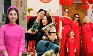 Sao Việt về nhà đón Tết: Mỹ Tâm nấu bánh tét, "Voi Bản Đôn" Anh Tú làm bảo mẫu