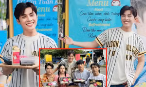 Gin Tuấn Kiệt xúc động khi được FC tiếp sức cực xịn tại phim trường phim Tết