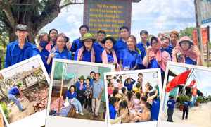 Chiến sĩ Đại học Ngoại ngữ - Tin học TP.HCM tham gia chiến dịch tình nguyện hè