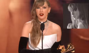 Taylor Swift công bố album mới tại Grammys: "Tất cả đều công bằng trong tình yêu và thơ ca"