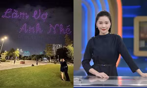 "Nữ chính ngôn tình" vừa được cầu hôn bằng 200 drone hóa ra là MC mới nổi của VTV