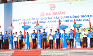 Ra quân Ngày cao điểm “Tình nguyện chung tay xây dựng nông thôn mới" tại Ninh Bình