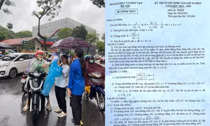 Đề thi, đáp án gợi ý môn Toán tuyển sinh vào lớp 10 năm 2024 tại Hà Nội