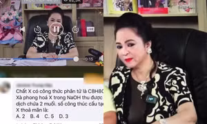 Đang livestream thì có dân mạng nhờ giải bài tập Hoá, ê-kíp bà Phương Hằng đã làm thế nào?